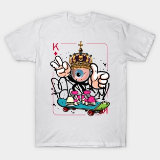 Playing Card King Monster Graffiti Street Art T-Shirt